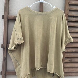 Olive Green Women's Short Sleeve Top